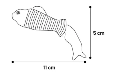 Gele Vis Kattenspeeltje met Kattenkruid & Lintjes | Merlin&Cie