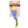 Catnip Fish Toy for Cats | Yellow with Ribbons | Lightweight Indoor Play
