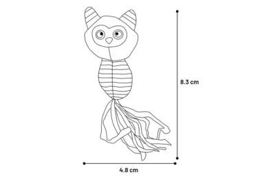 Gele Uil Kattenspeeltje met Kattenkruid & Lintjes | Merlin&Cie