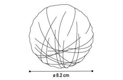 Kattenspeelbal &Oslash; 8,2 cm &ndash; Stoffen Bal met Rammelgeluid | Merlin&Cie