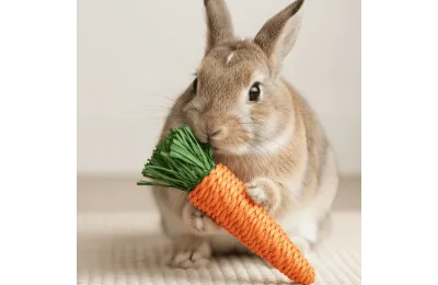 Knaagspeelgoed voor Konijnen &ndash; Oranje Wortel van Natuurlijke Materialen | Merlin&Cie