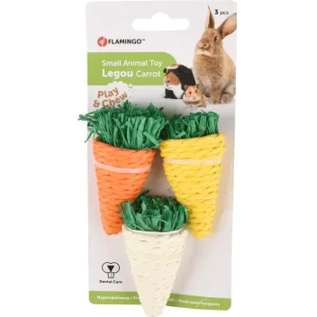 Juguete para Conejos &ndash; Pack de 3 Zanahorias para Masticar