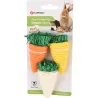 Jouet pour Lapins &agrave; M&acirc;cher &ndash; Assortiment de 3 Carottes Color&eacute;es