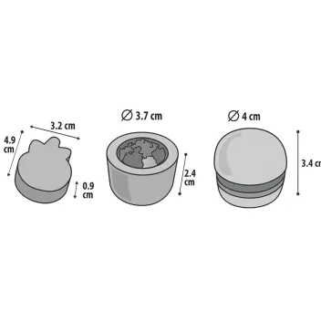 Juguete para Conejos &ndash; Bernie Mix 3 Formas (Fresa, Hamburguesa & Tarro) - Pack de 3