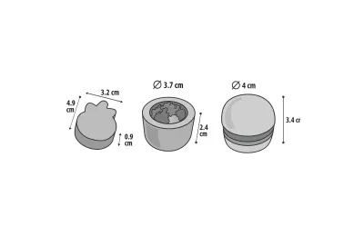 Jouet pour Lapin &agrave; Ronger &ndash; Bernie Mix Fraise, Hamburger & Pot (Lot de 3)