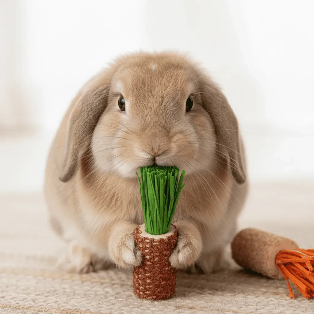 Knaagspeeltje voor Konijnen &ndash; Natuurlijk Ma&iuml;s & Papier Speelgoed | Merlin&Cie