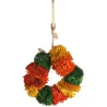 Colourful Rabbit Chew Crown | Corn Leaf & Jute Hanging Toy | Dental-Friendly