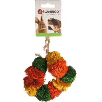 Juguete Colgante para Conejos &ndash; Corona Colorida para Masticar