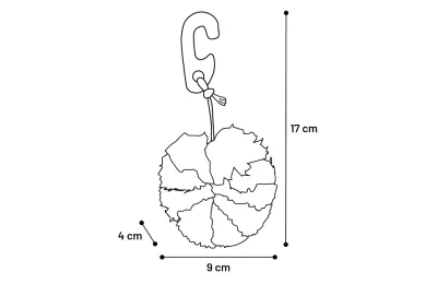 Colourful Rabbit Chew Crown | Corn Leaf & Jute Hanging Toy | Dental-Friendly