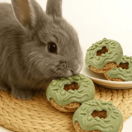 Donuts voor Konijnen &ndash; Appelsmaak (4 stuks) | Merlin&Cie