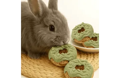 Pack 4 Donuts f&uuml;r Kaninchen &ndash; Geschmack Apfel - Bubimex
