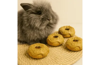 Donuts voor Konijnen &ndash; Bananensmaak (4 stuks) | Merlin&Cie