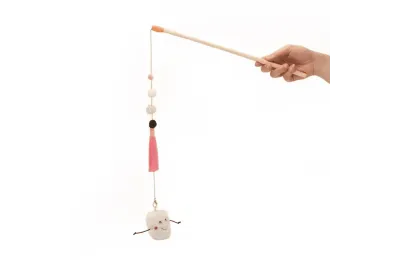Giocattolo Canna da Pesca per Gatti &ndash; Marshmallow Divertente - ZippyPaws