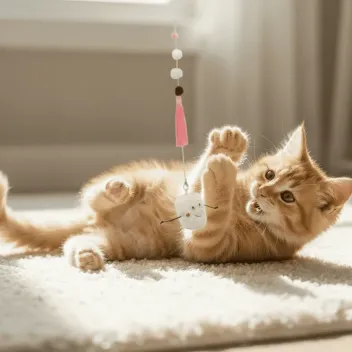 Jouet Canne à pêche pour Chats – Guimauve rigolote