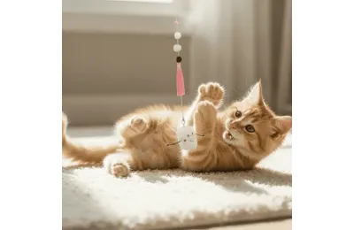 Jouet Canne &agrave; p&ecirc;che pour Chats &ndash; Guimauve rigolote