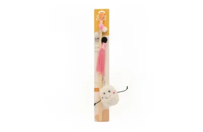 ZippyPaws Bamboo Cat Wand with Marshmallow Plush | ZippyClaws ZippyStick