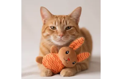 Kattenspeeltjes in Pluche &ndash; Konijn, Olifant of Eekhoorn | Merlin&Cie