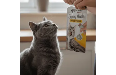 Pack 4 Katzenleckerlis &ndash; Creamy Sticks Huhn - Hamiform
