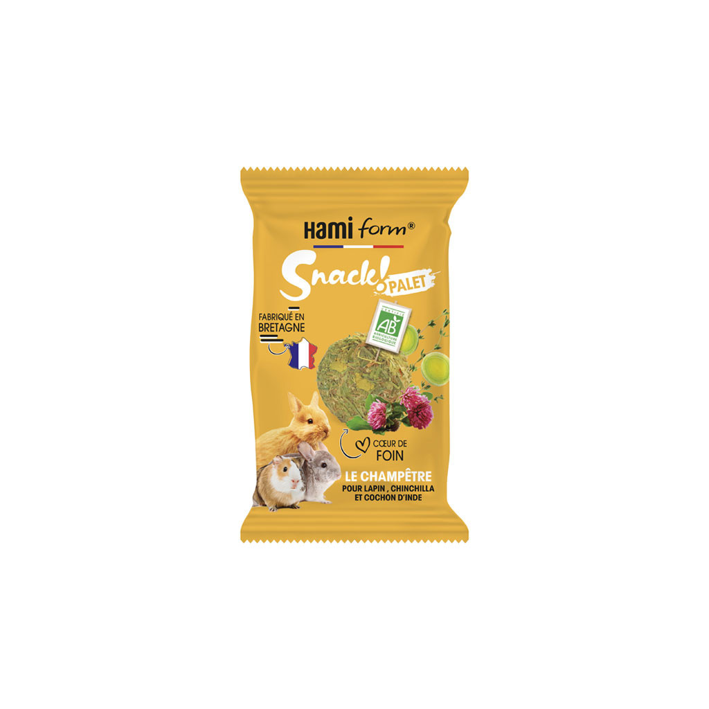 Snack Palet pour Lapin - Le Champ&ecirc;tre (Poireau, Tr&egrave;fle rouge, Thym) - bio