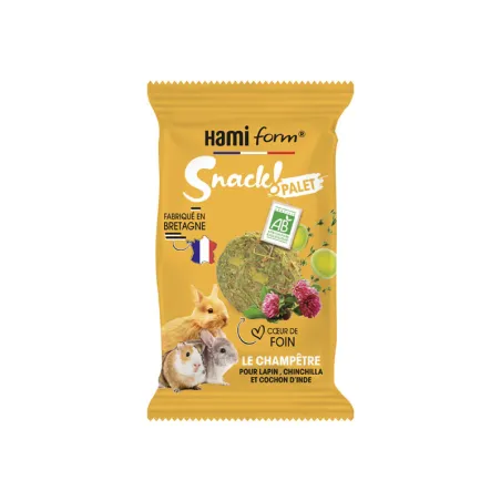 Snack Palet pour Lapin - Le Champ&ecirc;tre (Poireau, Tr&egrave;fle rouge, Thym) - bio