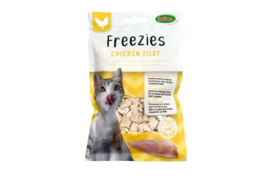 Friandises lyophilis&eacute;es pour chats &ndash; poulet, canard, saumon ou foie de poulet &ndash; 30 g - Bubimex