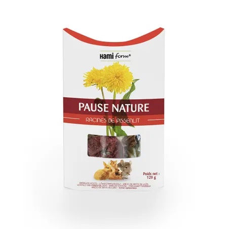 Friandise Natural para Conejos - C&oacute;ctel de Ra&iacute;ces de Diente de Le&oacute;n (120 g)