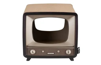 Casa y rascador para gatos de cart&oacute;n reciclado - Dise&ntilde;o TV retro - District 70