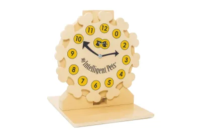 Horloge &ndash; Jouet d&rsquo;intelligence en bois pour chiens et chats