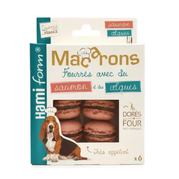 Snack per Cani &ndash; Macaron Salmone & Alghe (x6) - Hamiform