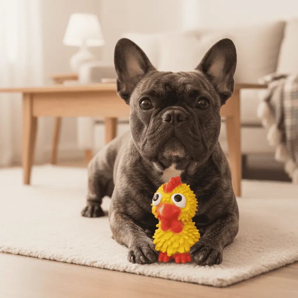 Kauwspeelgoed voor Honden &ndash; Gele Haan van TPR | Merlin&Cie