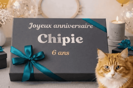 Coffret anniversaire pour chat